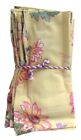 April Cornell Yellow 10 Napkins Wildflowers 50th Anniversary 16 X 16 Cotton Nwt