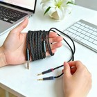 4 4mm Monitor Headphone Cable  8-strand Copper Aux Cord  Dual 3 5mm Plug  6 5ft