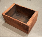 Antique Primitive Wooden Box Vintage Nails Woodgrain Tools Storage Case 4 X 6
