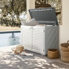 Outdoor Plastic Storage Shed Weather Resistant For Home  Backyard  Garden Tools