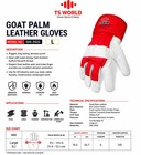 12 Pair  Cowhide Grain Leather   Work Safety Gloveslarge Size
