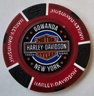 Gowanda Harley-davidson  ny  Full Color Dark Red black Poker Chip