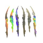 2x Holographic Claw Scratch Decal Reflective Sticker For Car Headlight Decor