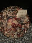 Vnt Flue Cover Victorian Santa Merry Christmas Glass Chain Border Use With Tags