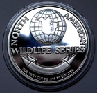 2 Oz 999 Silver Round North American Wildlife Series Bald Eagle Proof Coin