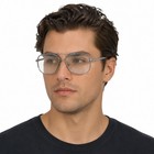 Vintage 80s Men s Frames Aviator Eyeglass Frames Gray Silver Metal 57-15
