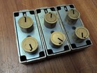 Vintage Lot Of 3 Mosler Safe Deposit Box Brass Lock Replace M5700 No Keys