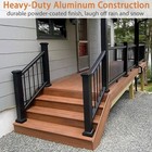 4 Pack 4x4in Black Aluminum Deck Post Skirt Trim Fence Stairs Outdoor