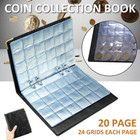 2pcs 480 Pocket World Coins Storage Book Capacity Folder Collection Holder Album