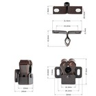 Rok Roller Catch Brown Copper Finish Heavy Duty Latch For Cabinet Closet Doors