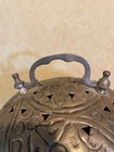 Indian Censer Metal Globe  Floral Pattern