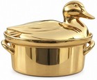 Vintage Hall China Golden Glo Duck Casserole Gump   s San Francisco Mcm