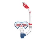 Speedo Adult Mask Snorkel Set - Red white blue  Polycarbonate  Silicone   Rubber