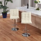 Funnihomi Adjustable Bar Stools Set Of 2  Modern Pu Leather Swivel Bar Stools