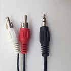 1m 3 5mm Aux Male To 2 Rca Male Stereo Audio Cable Y Splitter Adapter Black