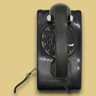 Vintage Black Rotary Wall Telephone Western Electric 500 Series Retro Decor Old