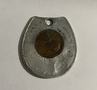 Vintage Lucky Penny Horseshoe Charm      keep Me And Have Good Luck   