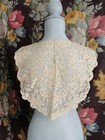 Beautiful  Antique French Lace Collar tambour Embroidered wear Front Or Back