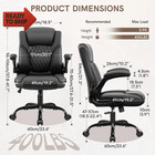 Leather Office Chair  Big And Tall Office Chair 400lbs Wide Seat Ergonomic Compu