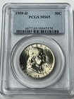 1959 D Franklin Half Dollar Pcgs Ms65