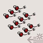 True Mods 10pc 3 4  Round Red Trailer Led Marker Light  3 Wire turn Brake Tai   
