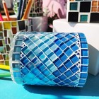 Glass Mosaic Tiles 2 2lb  4 Shapes Stained Glass Pieces For Diy Crafts  Home Dec