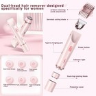 Dermave Bikini Shaver  Silky Glow 2 In 1 Shaver  Glide Pro Rechargeable Razors