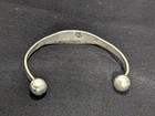 Vintage Taxco Signed 925 Sterling Silver Torque Cuff Bracelet Engravable