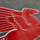 Vintage Die Cut Pegasus Old Us Gasoline Oil Gas Pump Enamel Porcelain Sign