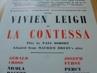 Vivien Leigh La Contessa Newcastle Theatre Premier Flyer 1965
