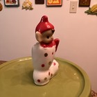 Rare Vintage Christmas Polka Dot Pixie Elf In Boot Ceramic Figurine