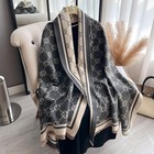 Luxury Cashmere Plaid Blanket Shawl Wrap Thick Warm Soft Pashmina Scarf Women