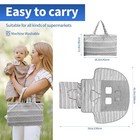 2-in-1 Minky Dot Baby Toddler Shopping Cart Cover High Chair Cover Gray Portable