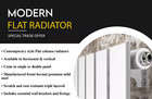 White Modern Wall Mount Radiator Heater Hot Water Hydronic Heating   24 X 24