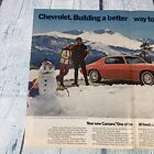 1972 Chevrolet Camaro Sports Car Vintage Print Ad poster Promo Art Magazine Page