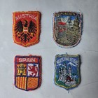 Vtg Travel Souvenir Patch Lot 10pc Germany Spain Austria Grand Teton Foxy Minn
