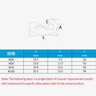 304 Stainless Steel Key Buckle Snap Spring Clip Hook Backpack Carabiner M30-m100