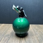 Vintage Globemaster  Green Round Seltzer Bottle Barware Made In England  