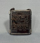 Antique Japanese Silver-rim Lacquer Inro 5-case Seven Sages W  Signed Netsuke
