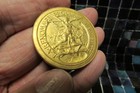 Antique French Art Nouveau Gilt-bronze Medallion 1891 Exposition By Henri Maude
