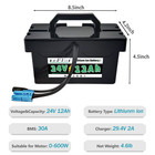 24v 12ah Lithium Ion Battery For Kids Power Wheels  Ride-on Toy Vehicles