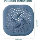 Silicone Shower Drain Hair Catcher Cover 5 9  Tub Sink Strainer With Suction Cup
