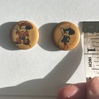 Vintage Mickey And Minnie Mouse Buttons Pin Back Walt Disney World Disneyland
