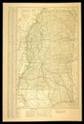 1914 Antique Map Of Mississippi Railroads Map Original Atlas Map Ic Rr Dated