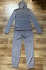 Intimissimi Easywear Gray Velour Tracksuit Zip Hoodie Pants Set Y2k M