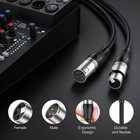 Xlr Cable 50ft 2 Packs Microphone Cable With 3-pin Xlr Male To Female