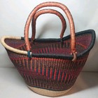 African Market Baskets Ghana Hand Woven Large 18  Set Of 3