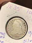 1835 Philadelphia Mint Silver Capped Bust Dime