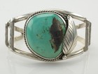 Sterling Silver Turquoise Cuff Bracelet  Southwestern Jewelry  Statement Cuff