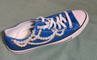 Converse Chuck Taylor All Star Low Blue Pearls Print Graphic Sneakers 9 5m 10 5w